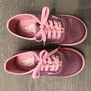 Toddler Girl Pink Glitter Vans